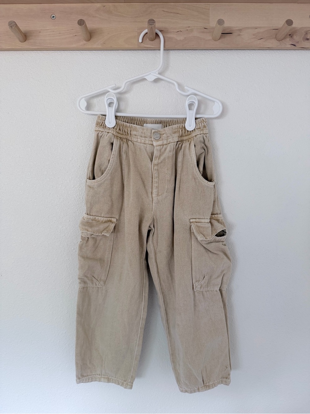 Zara Boys Beige Cargo Pants
